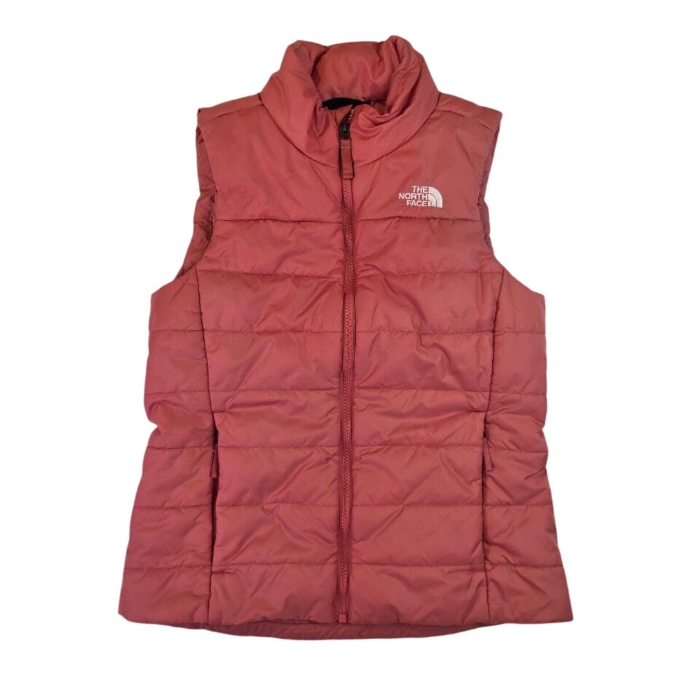 The North Face Womens Small Puffer Vest Rose Pink Quilted Full Zip NF0A7UWZ
